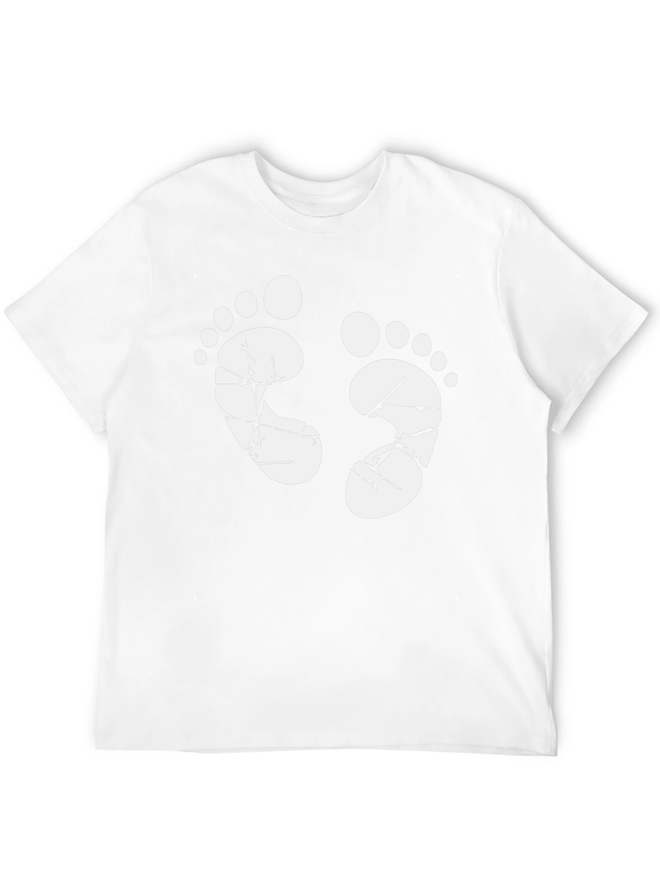 Baby Feet Graphic Print Black T-Shirt