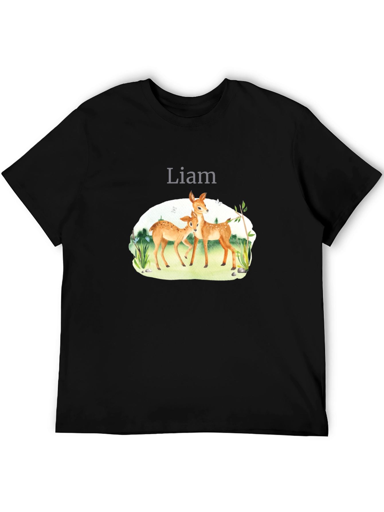 Deer Family Personalized T-Shirt - Liam