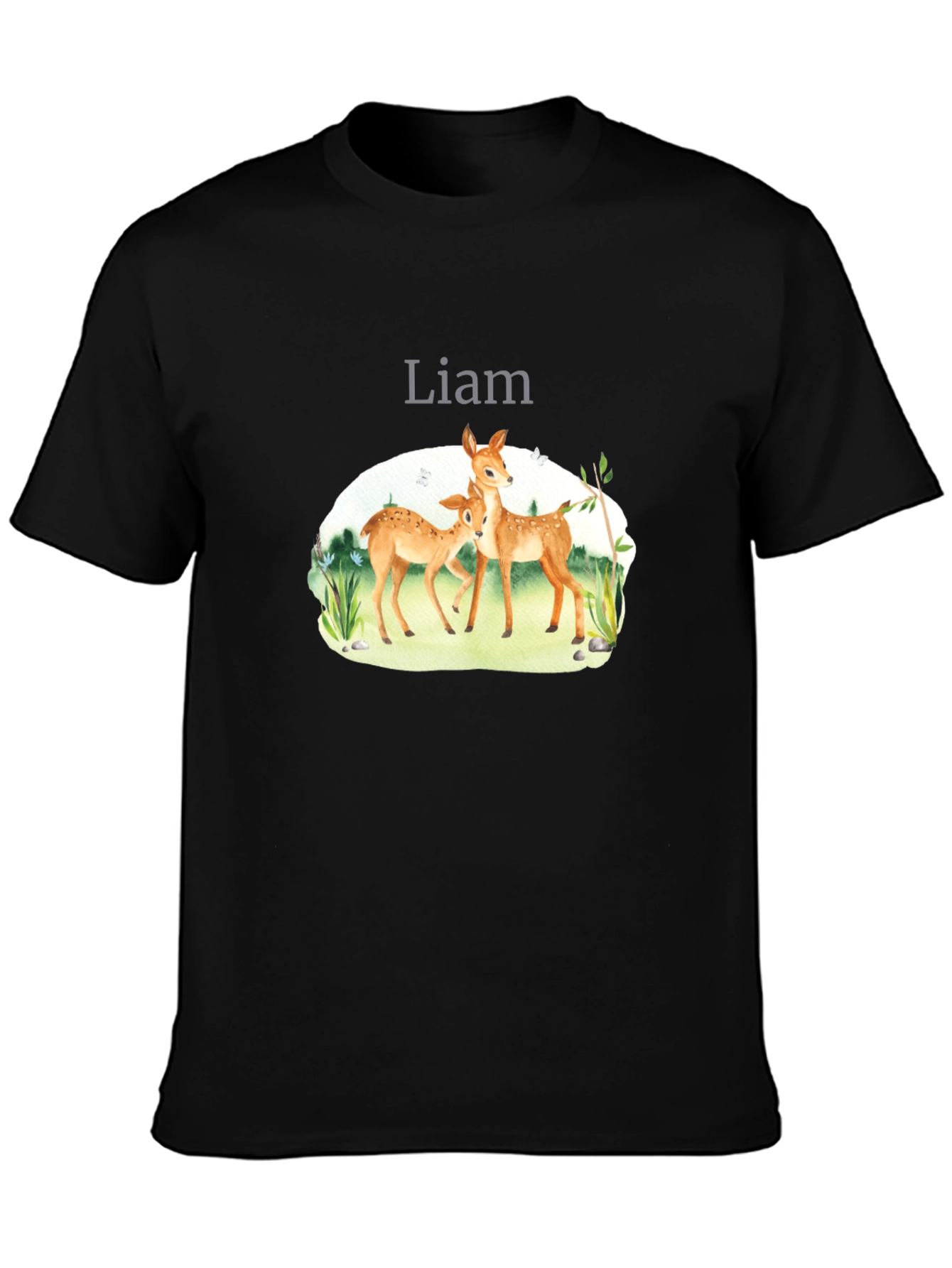 Deer Family Personalized T-Shirt - Liam