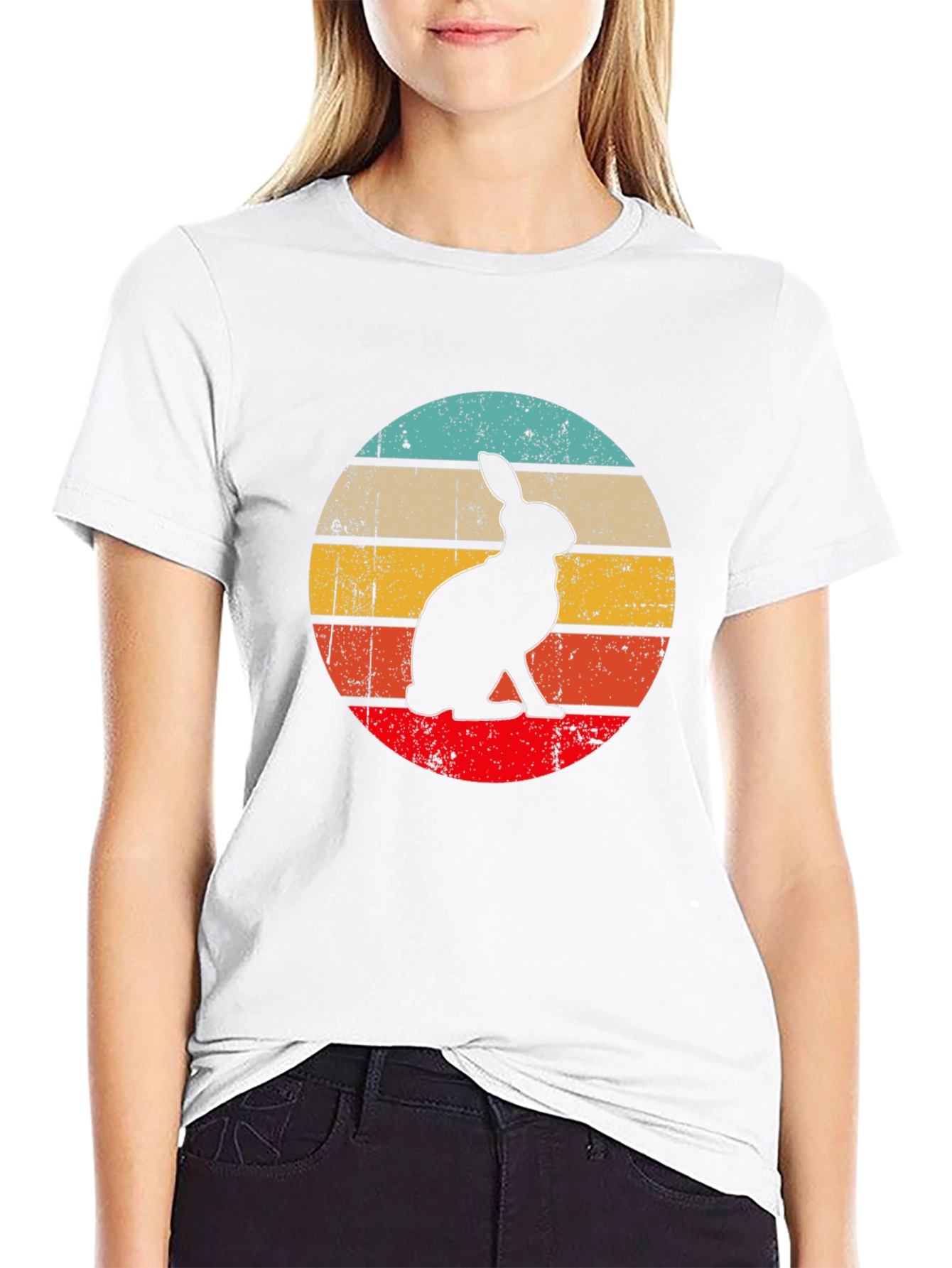 Retro Bunny Silhouette T-Shirt