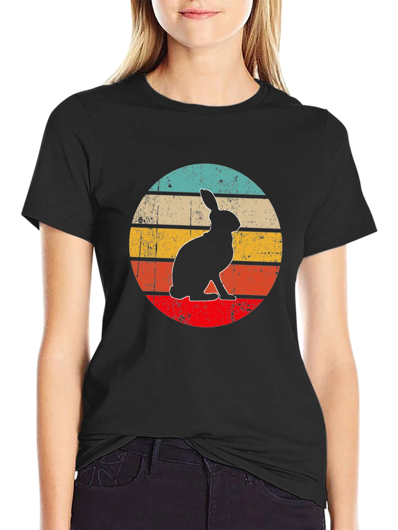 Retro Bunny Silhouette T-Shirt