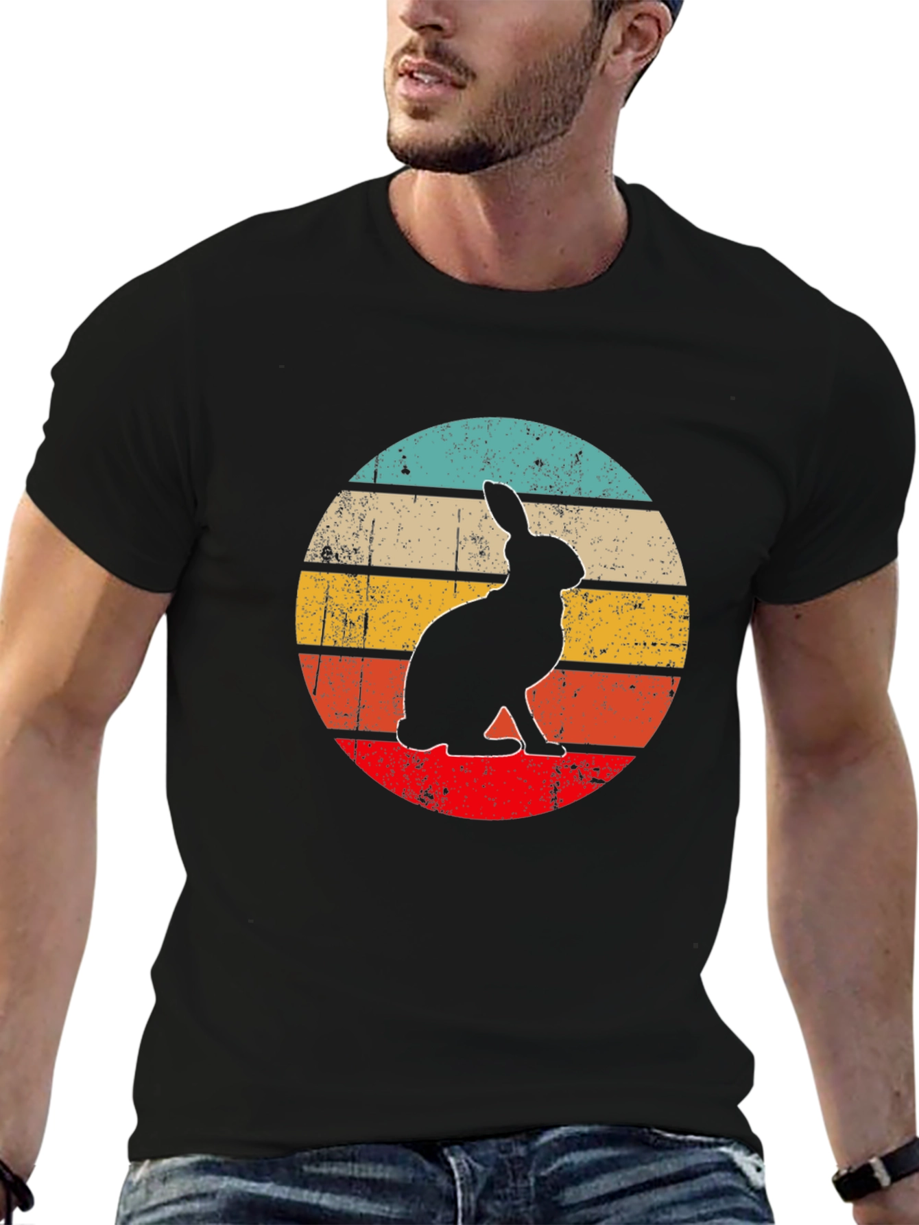 Retro Bunny Silhouette T-Shirt