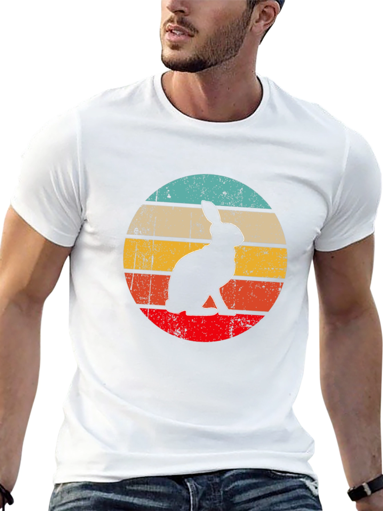 Retro Bunny Silhouette T-Shirt