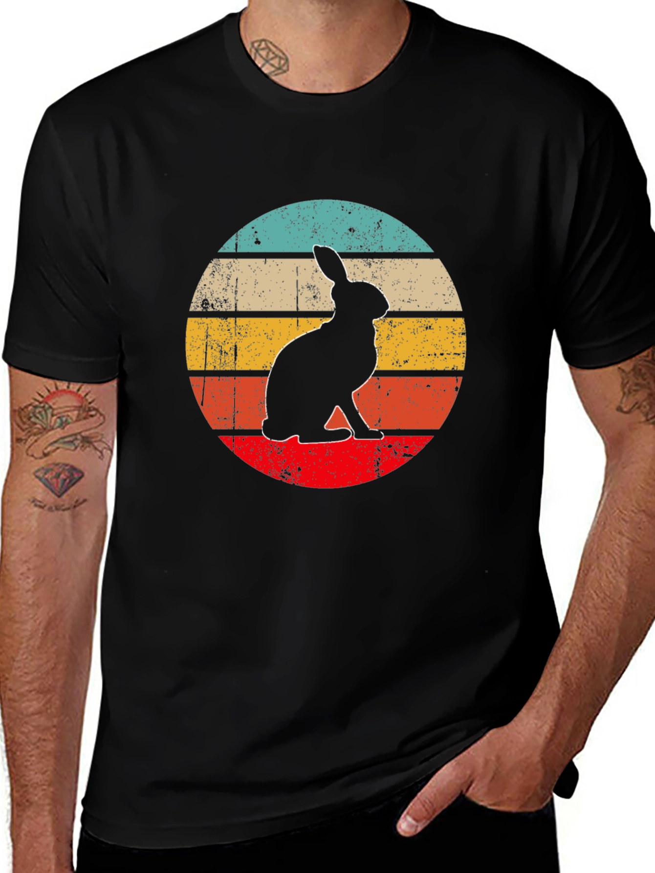 Retro Bunny Silhouette T-Shirt