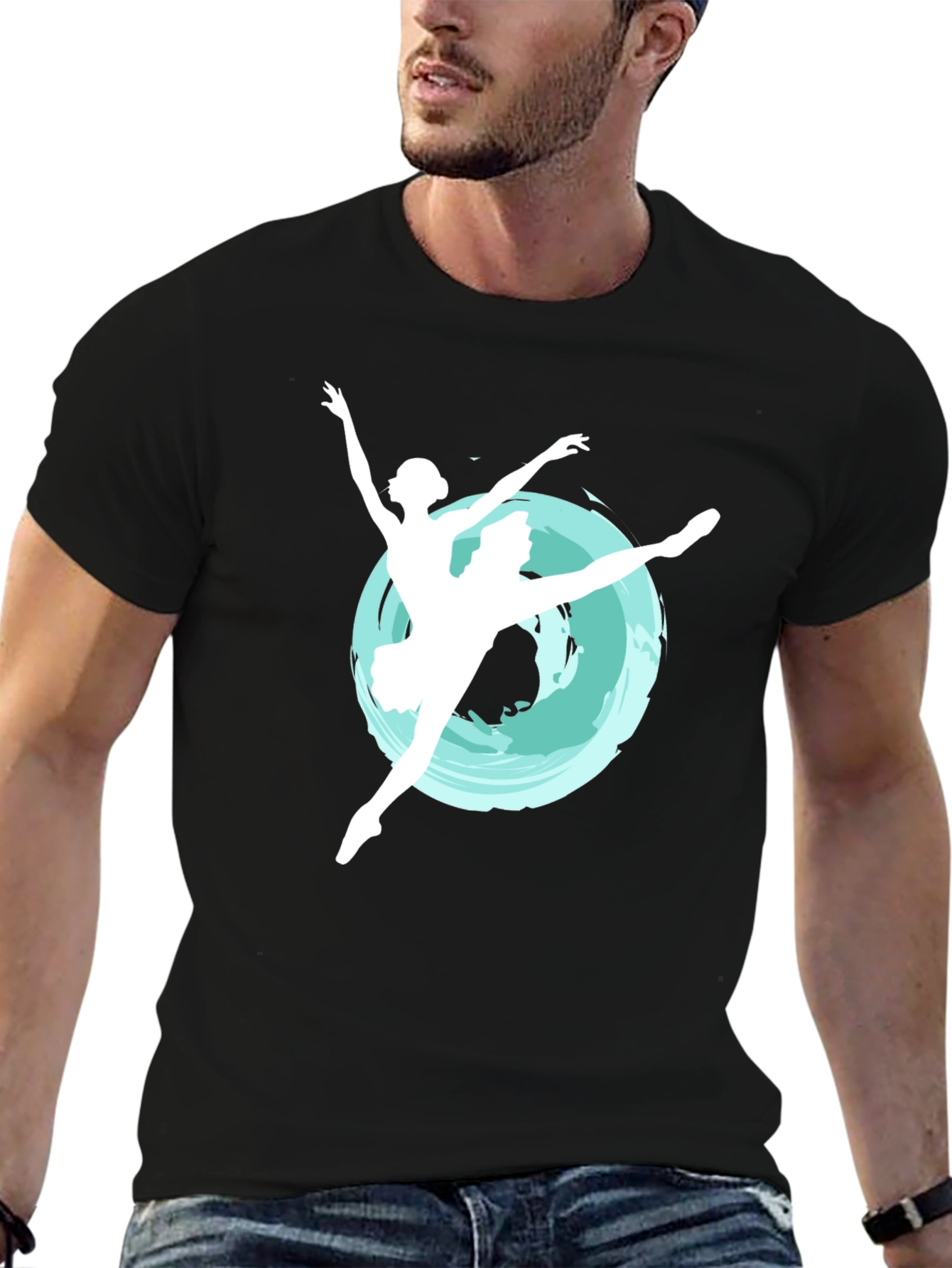 Ballerina Graphic Tee - Elegant Dance Shirt