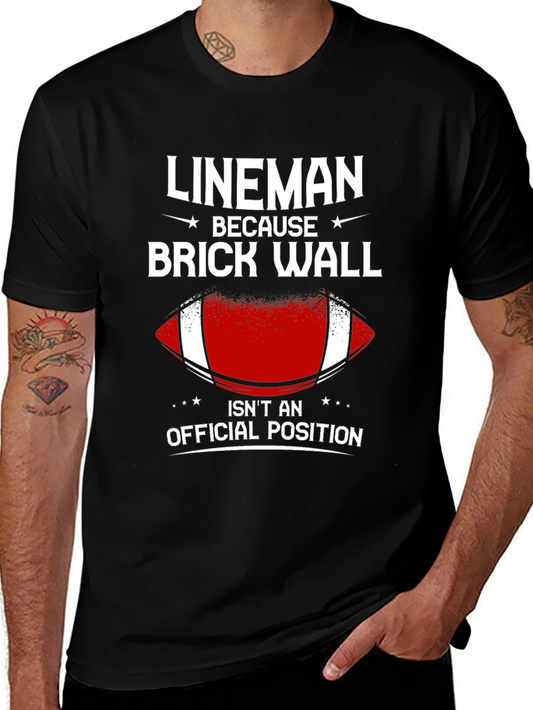 Lineman Brick Wall T-Shirt - Football Offensive Line