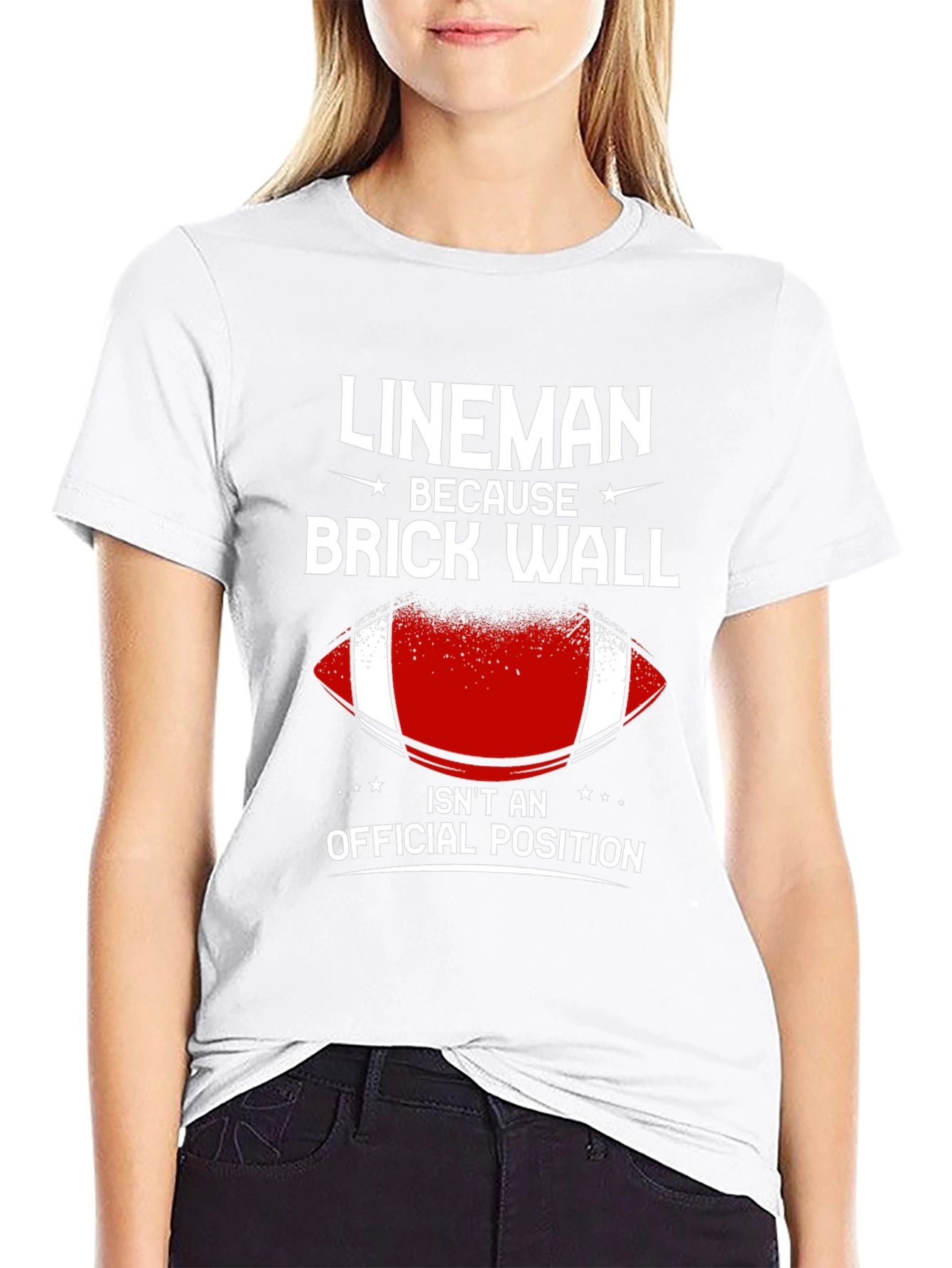 Lineman Brick Wall T-Shirt - Football Offensive Line