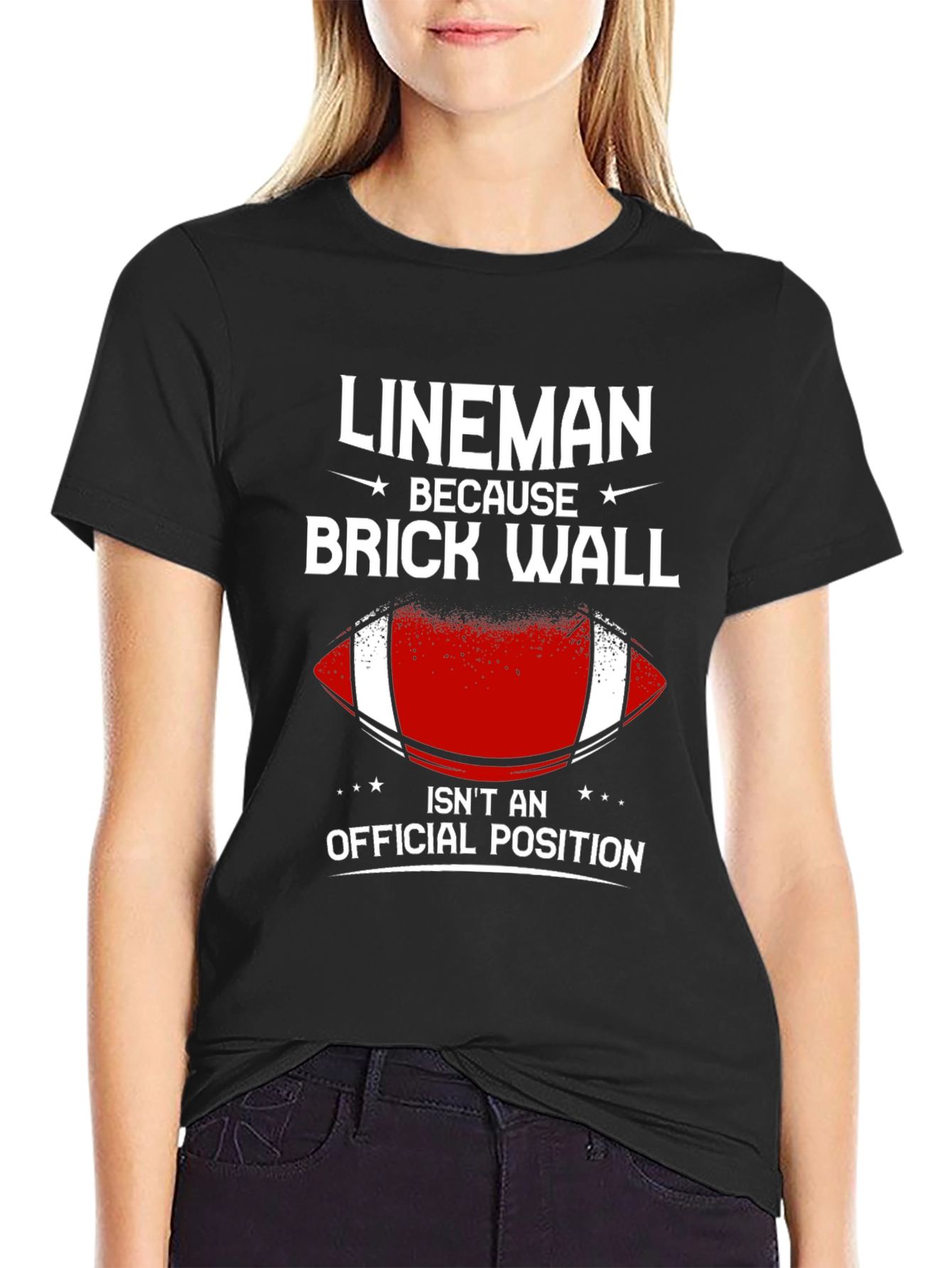 Lineman Brick Wall T-Shirt - Football Offensive Line