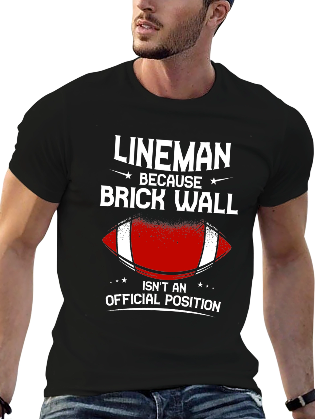 Lineman Brick Wall T-Shirt - Football Offensive Line