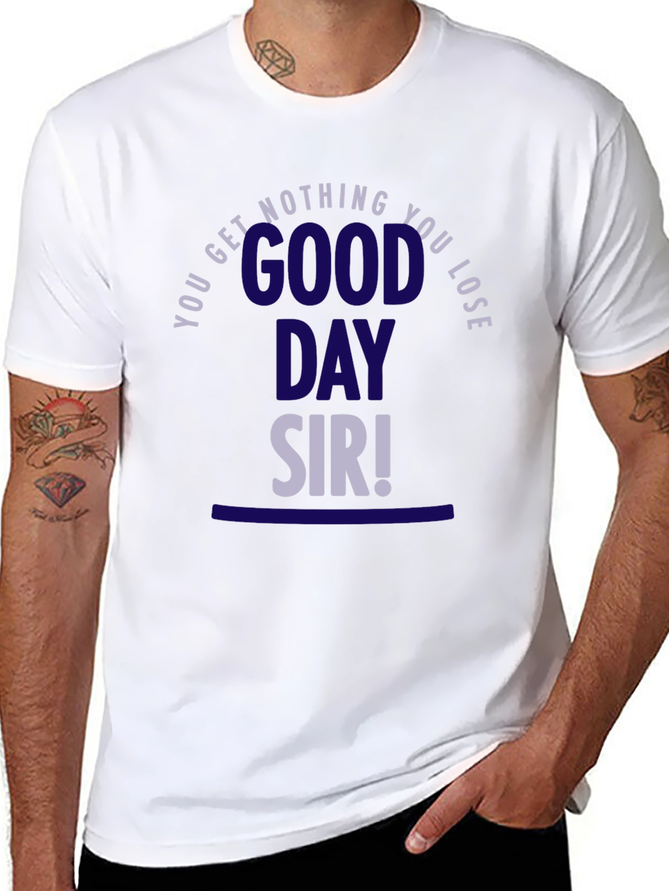 Good Day Sir! Graphic Tee - Black