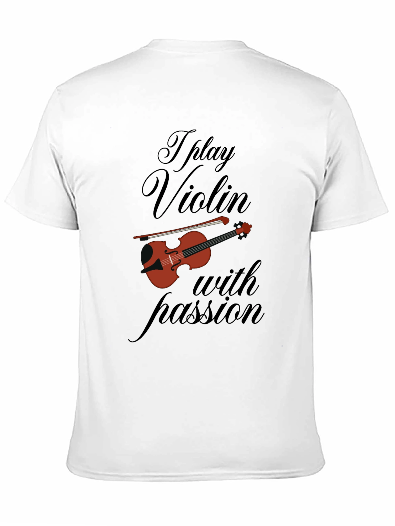 I Play Violin With Passion Black T-Shirt