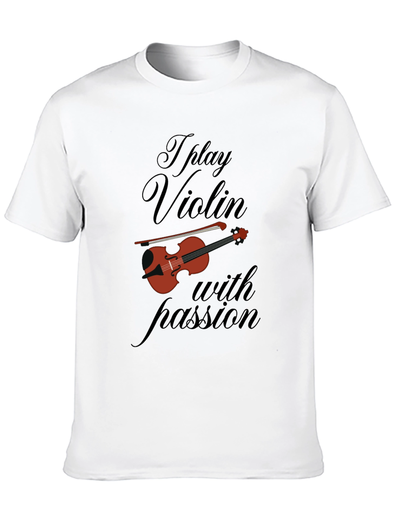I Play Violin With Passion Black T-Shirt