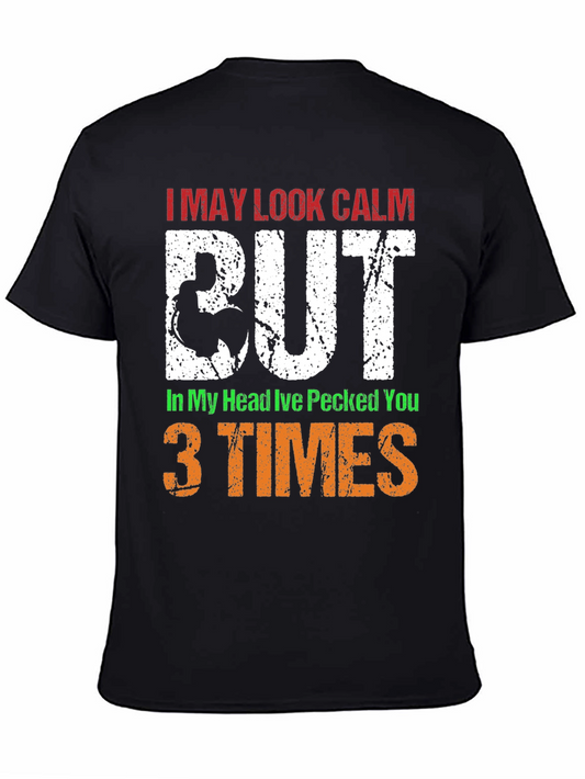 Calm Rooster Graphic Tee - Funny Novelty T-Shirt