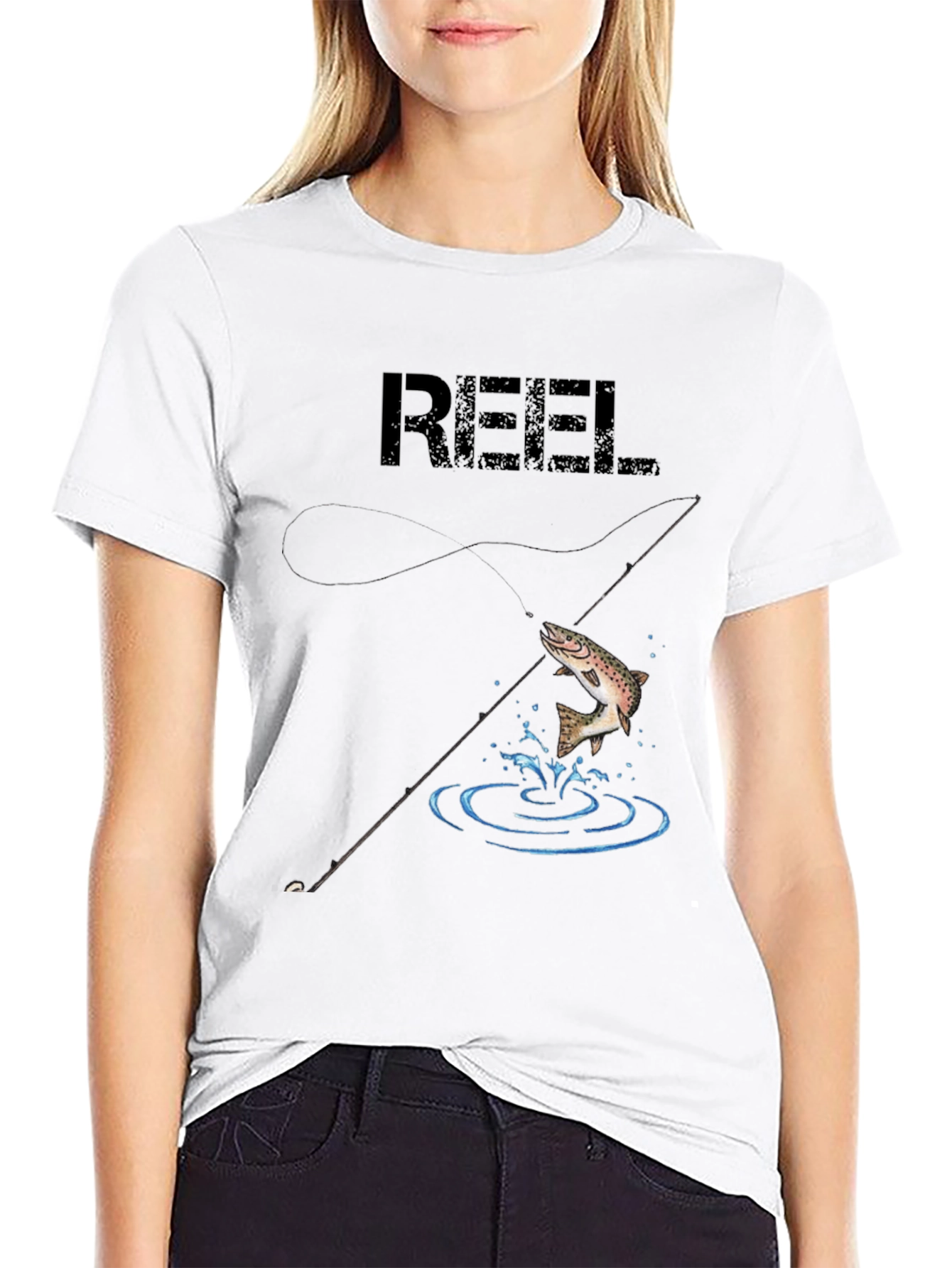Reel Fish Graphic Tee - Black Cotton