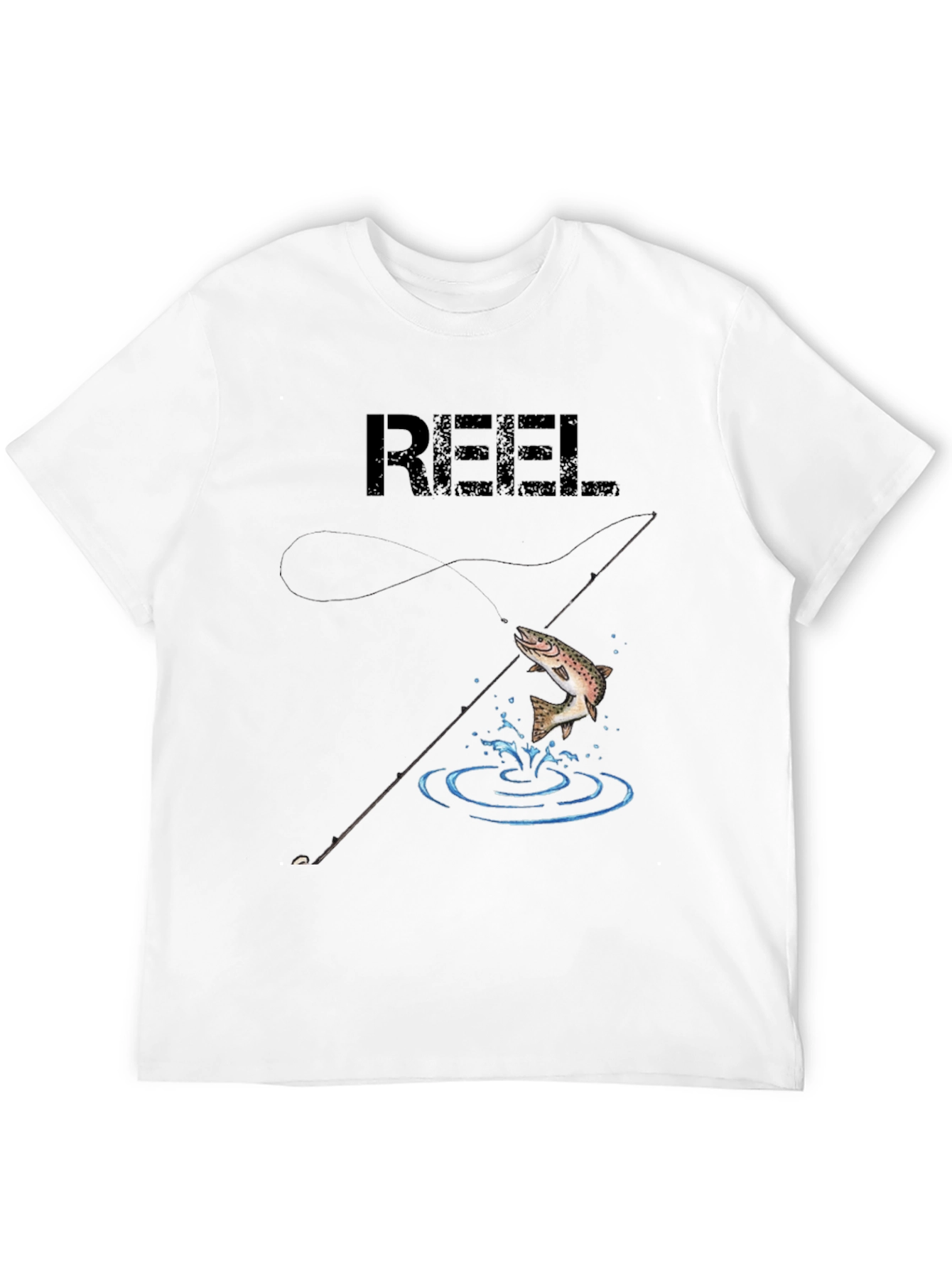 Reel Fish Graphic Tee - Black Cotton