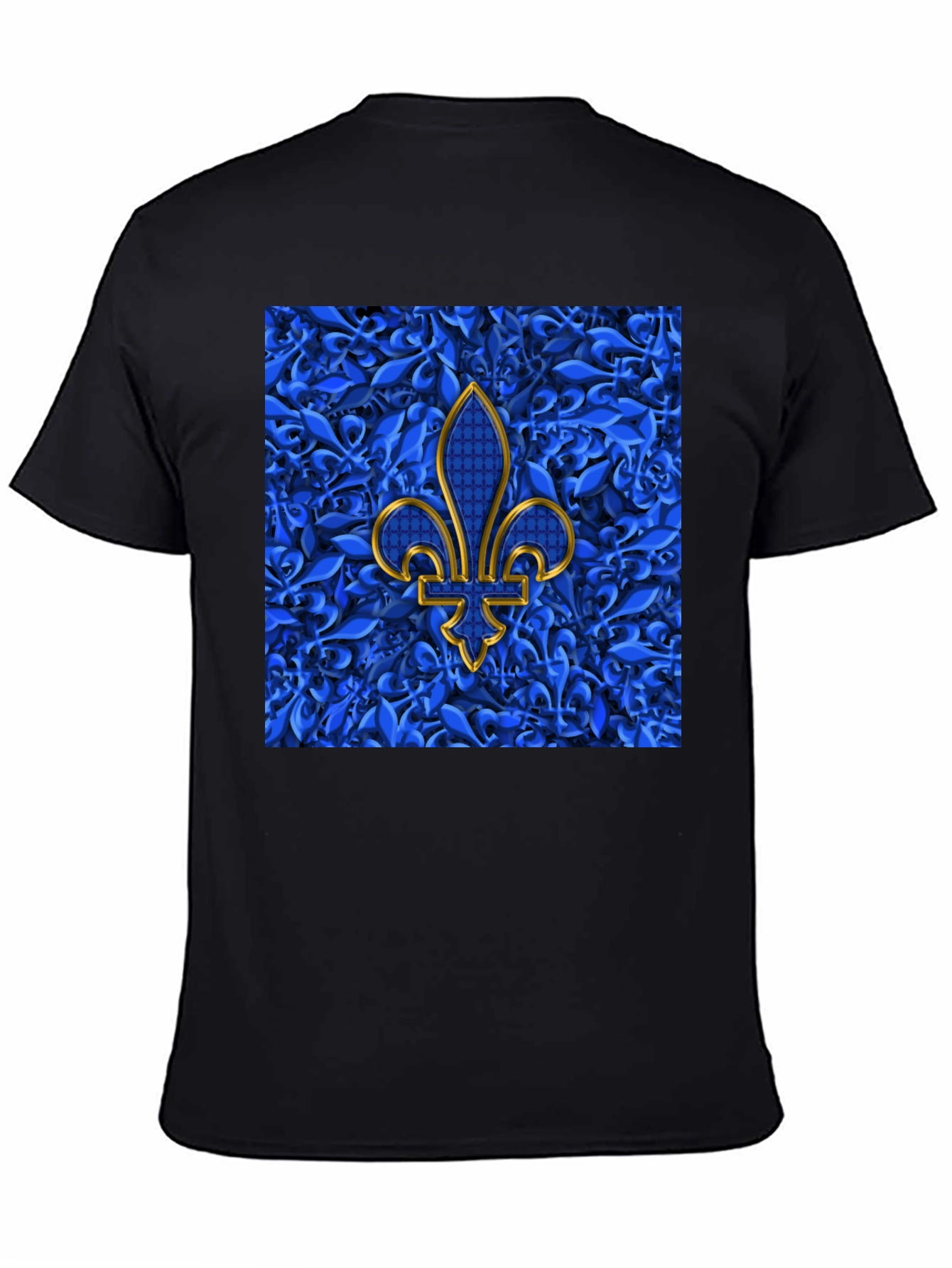 Fleur-de-Lis Graphic Tee - Stylish Mens Black T-Shirt
