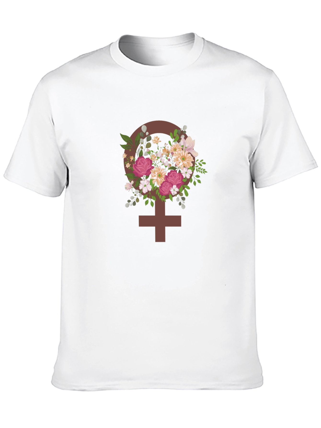 Feminist Floral Symbol T-Shirt - Empowering Design