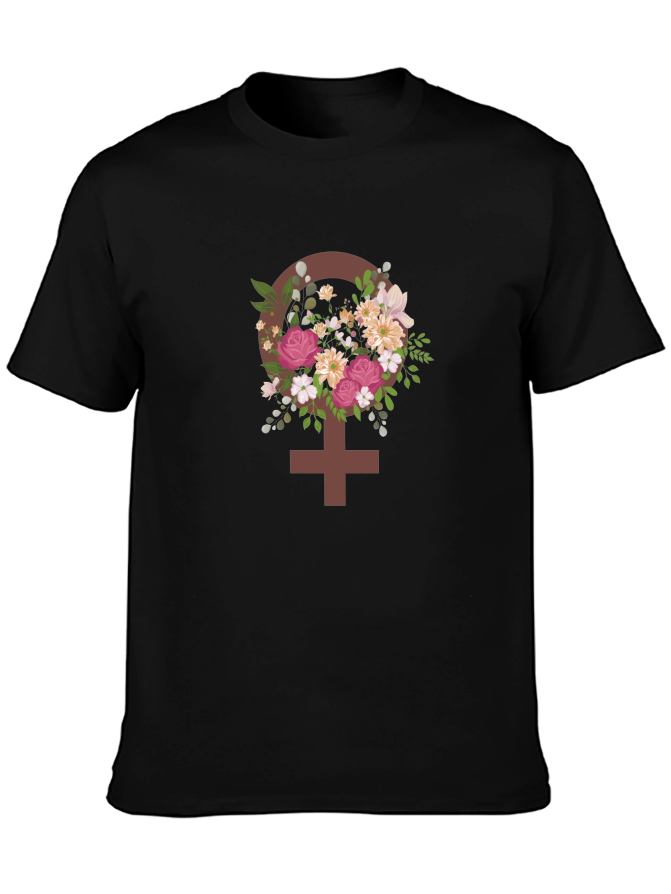 Feminist Floral Symbol T-Shirt - Empowering Design