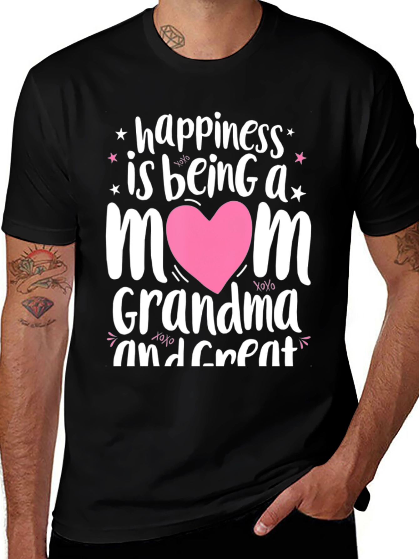 Happiness is Being a Mom Grandma T-Shirt
