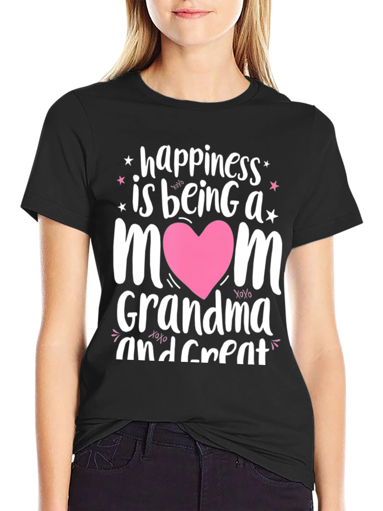 Happiness is Being a Mom Grandma T-Shirt