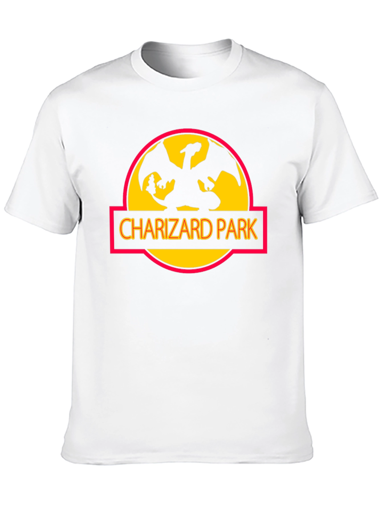 Charizard Park Graphic Tee - Black Cotton T-Shirt