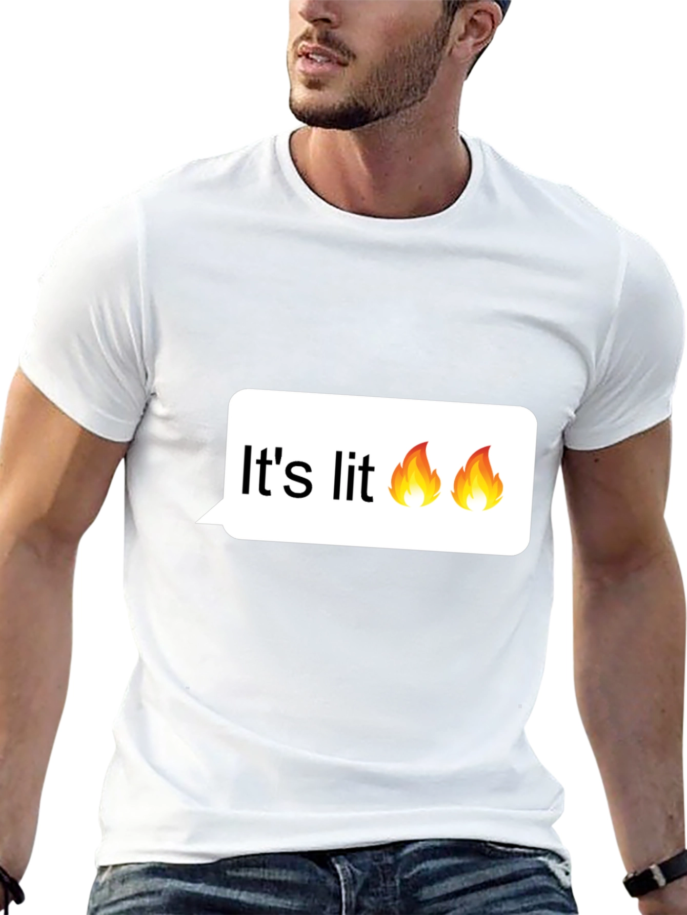 Its Lit! Graphic Tee - Trendy Black T-Shirt