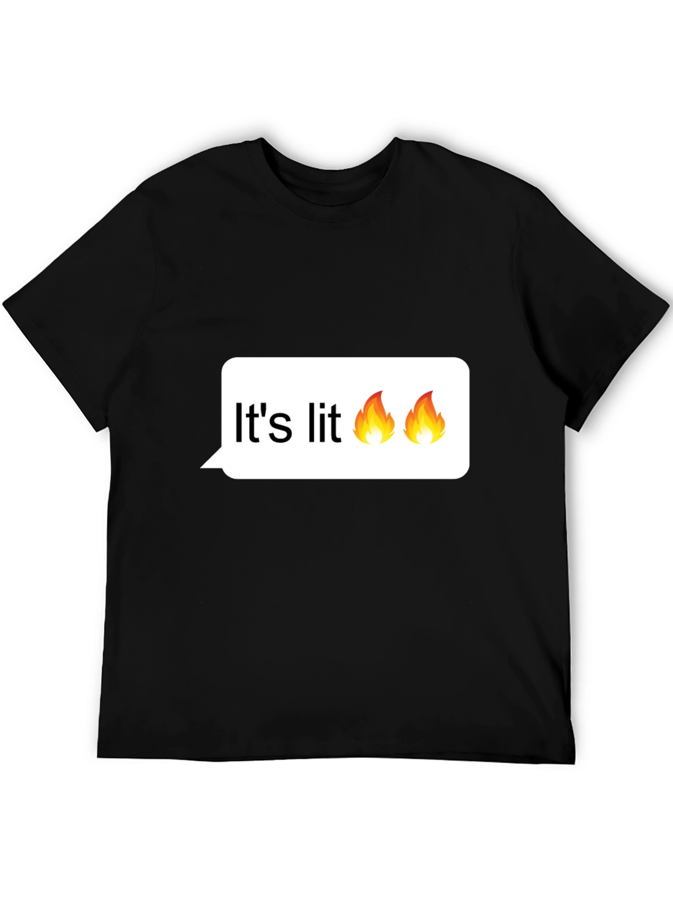 Its Lit! Graphic Tee - Trendy Black T-Shirt
