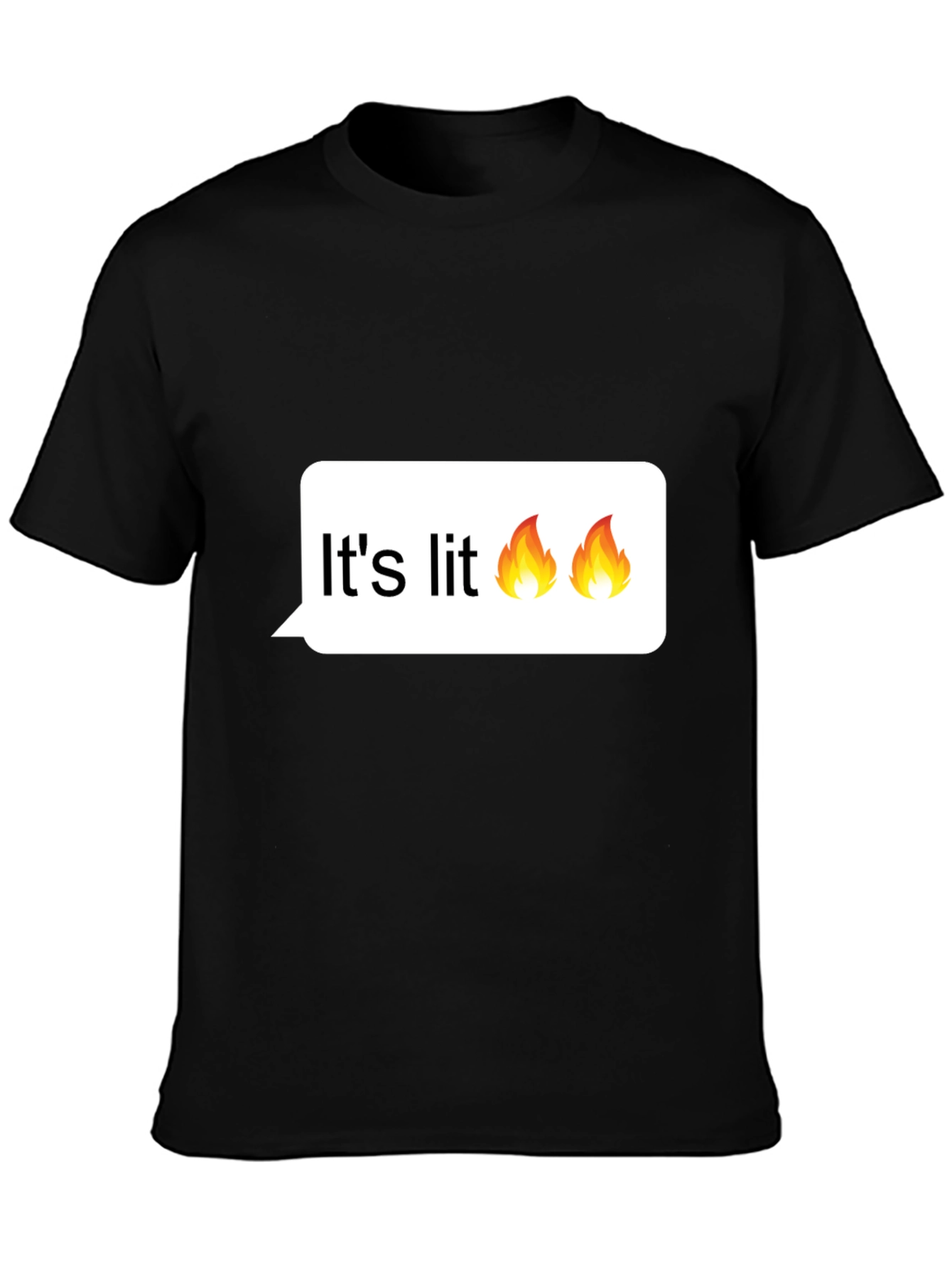 Its Lit! Graphic Tee - Trendy Black T-Shirt