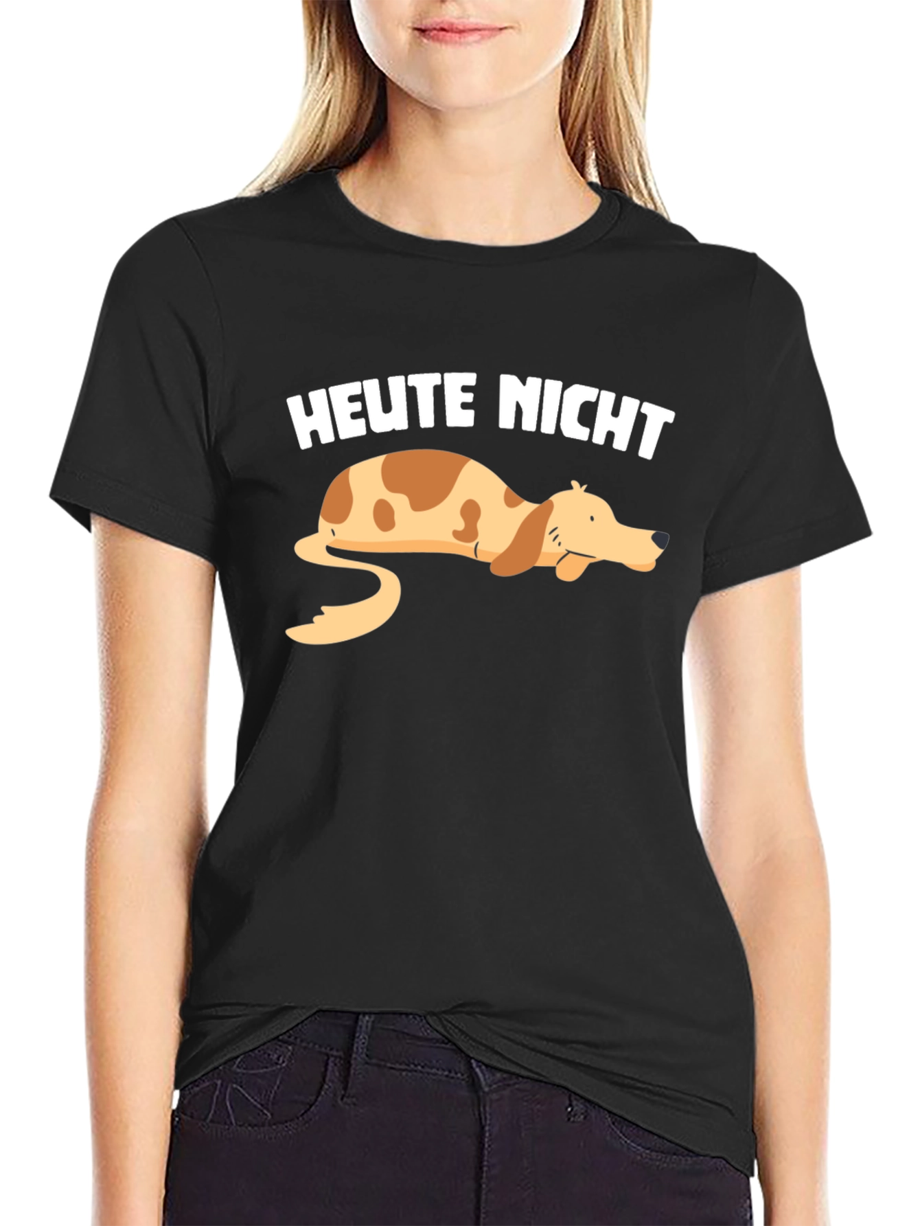 Heute Nicht Lazy Dog Graphic T-Shirt