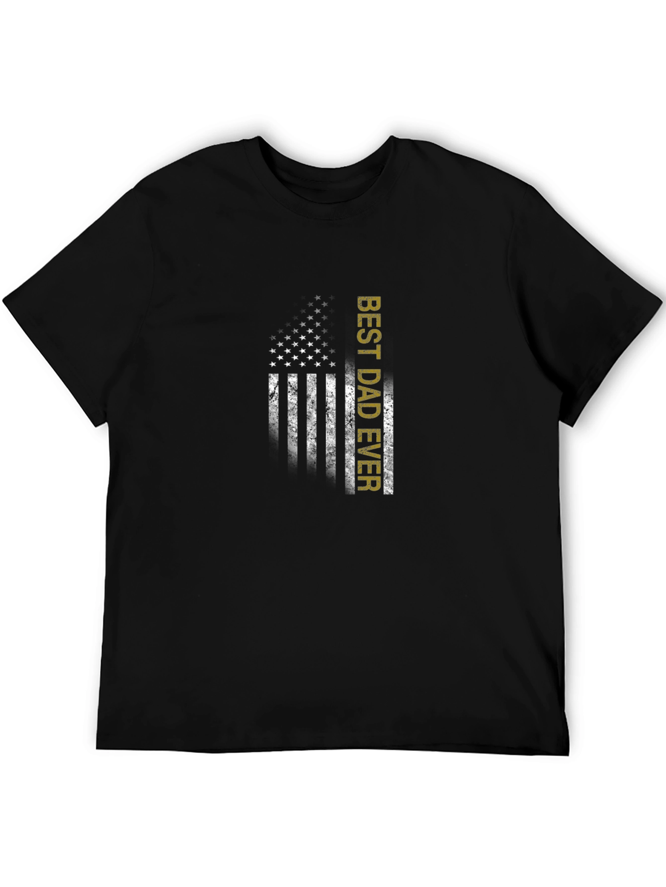 Best Dad Ever American Flag Graphic T-Shirt