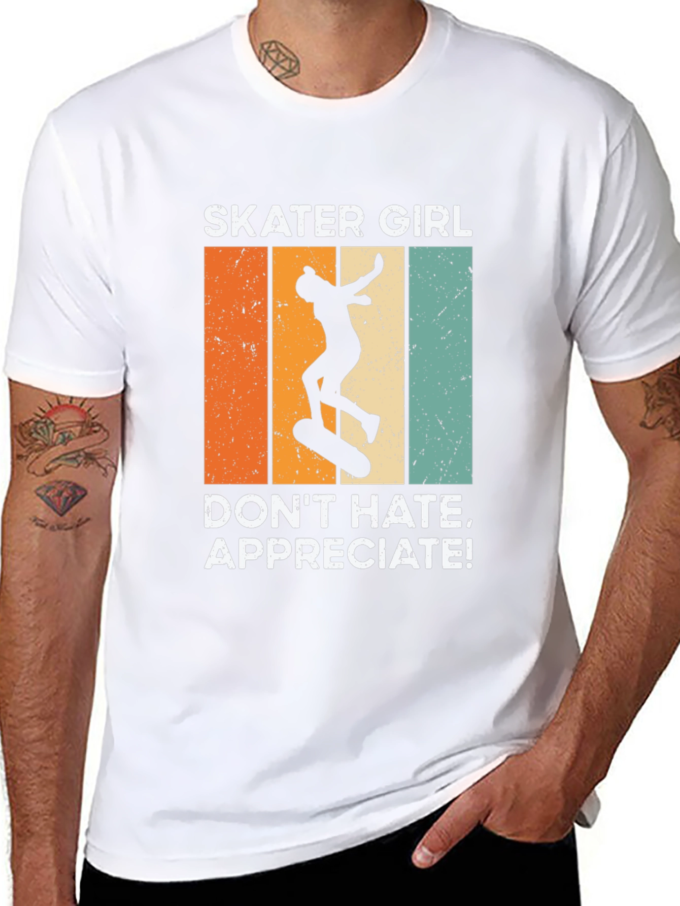 Skater Girl T-Shirt: Dont Hate Appreciate!