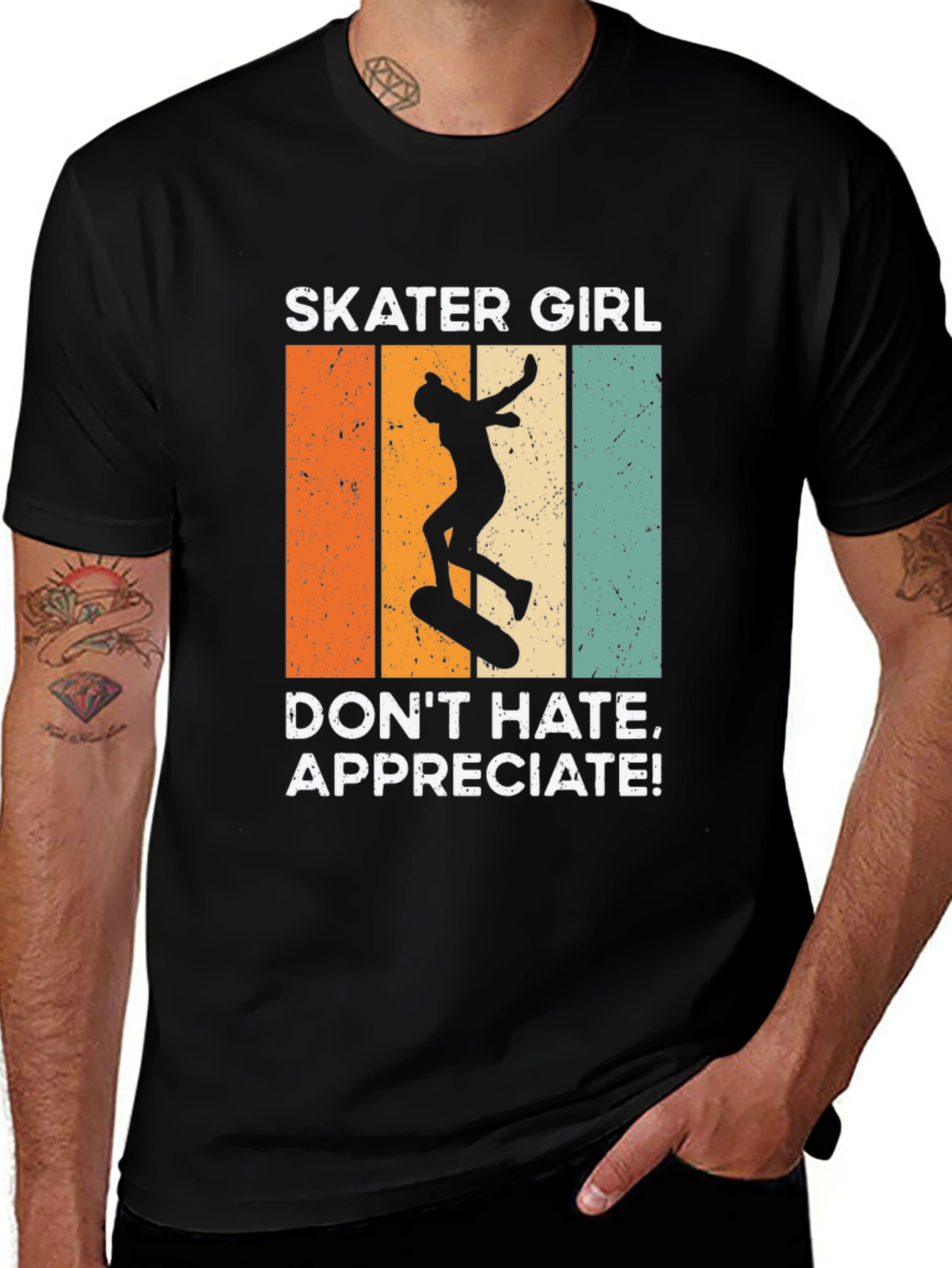 Skater Girl T-Shirt: Dont Hate Appreciate!