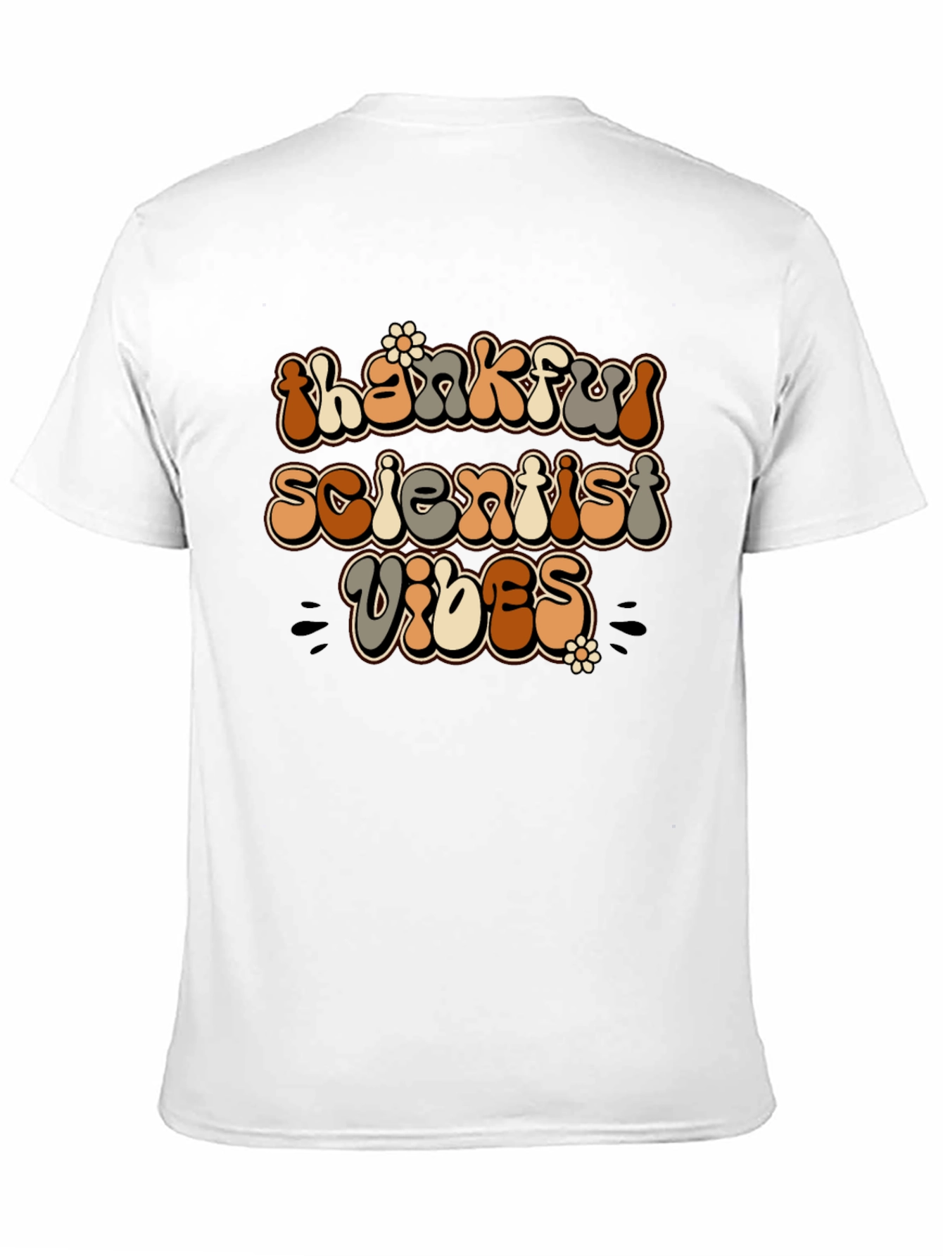 Thankful Scientist Vibes Black T-Shirt