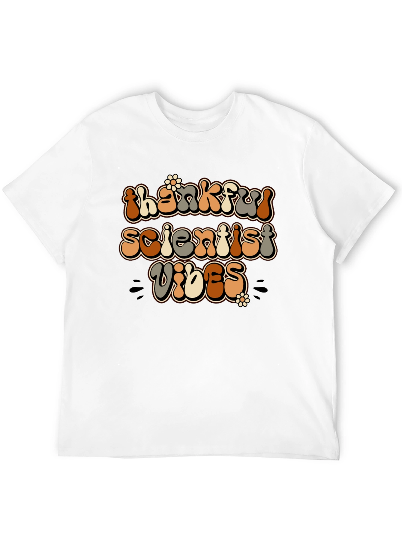 Thankful Scientist Vibes Black T-Shirt