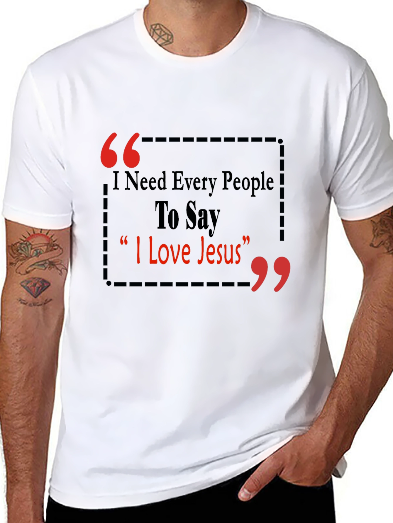 I Love Jesus T-Shirt - Black