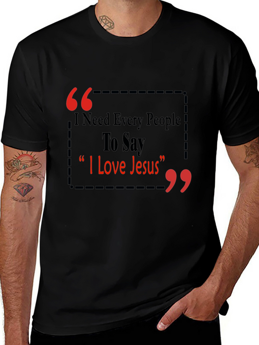 I Love Jesus T-Shirt - Black