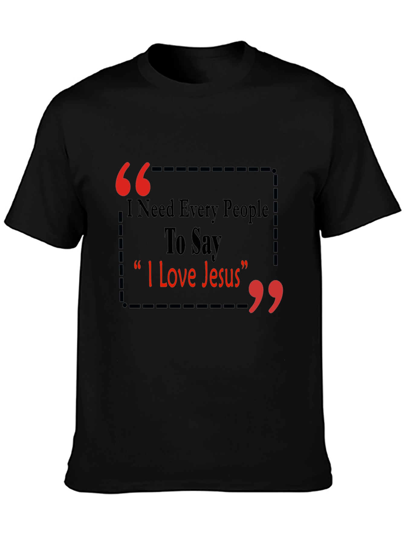 I Love Jesus T-Shirt - Black