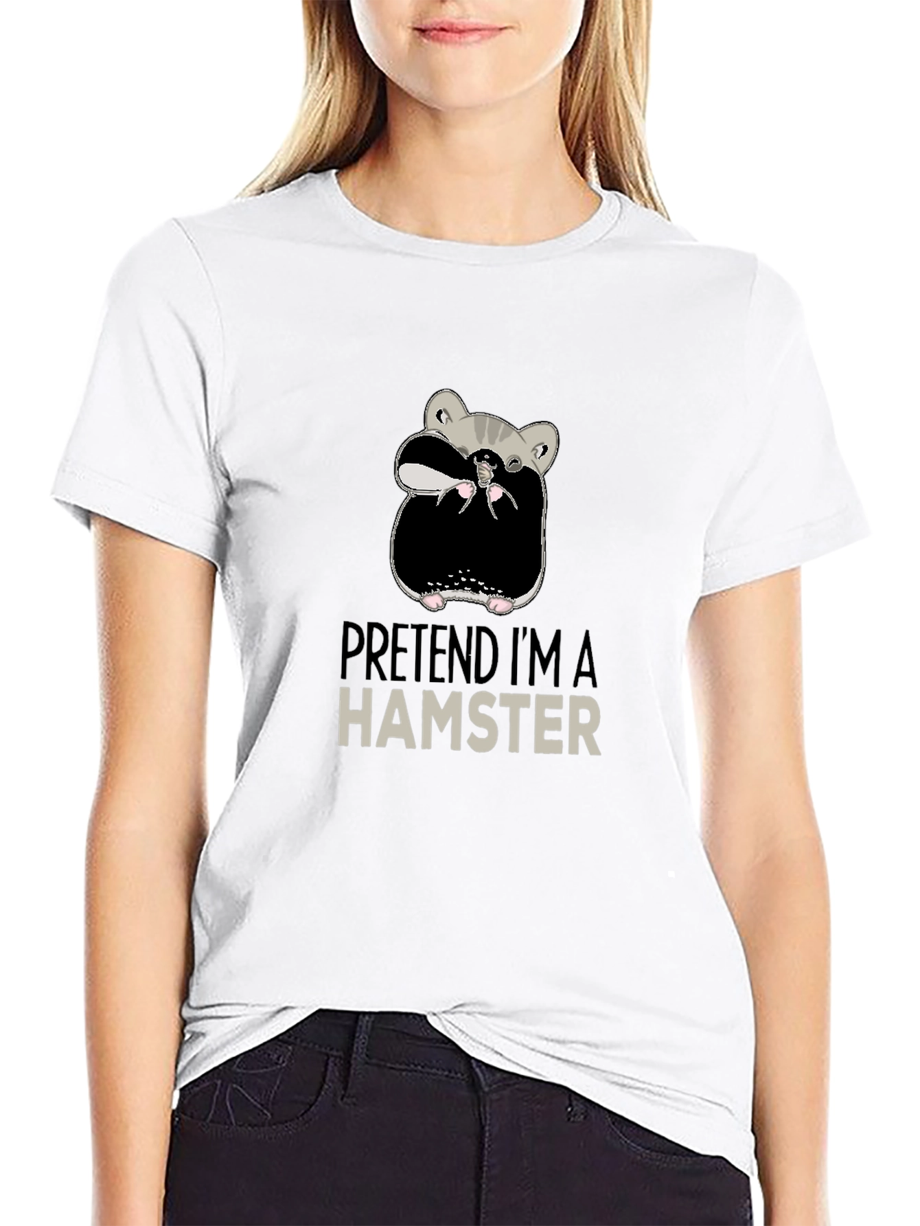 Pretend Im a Hamster Funny Novelty T-Shirt