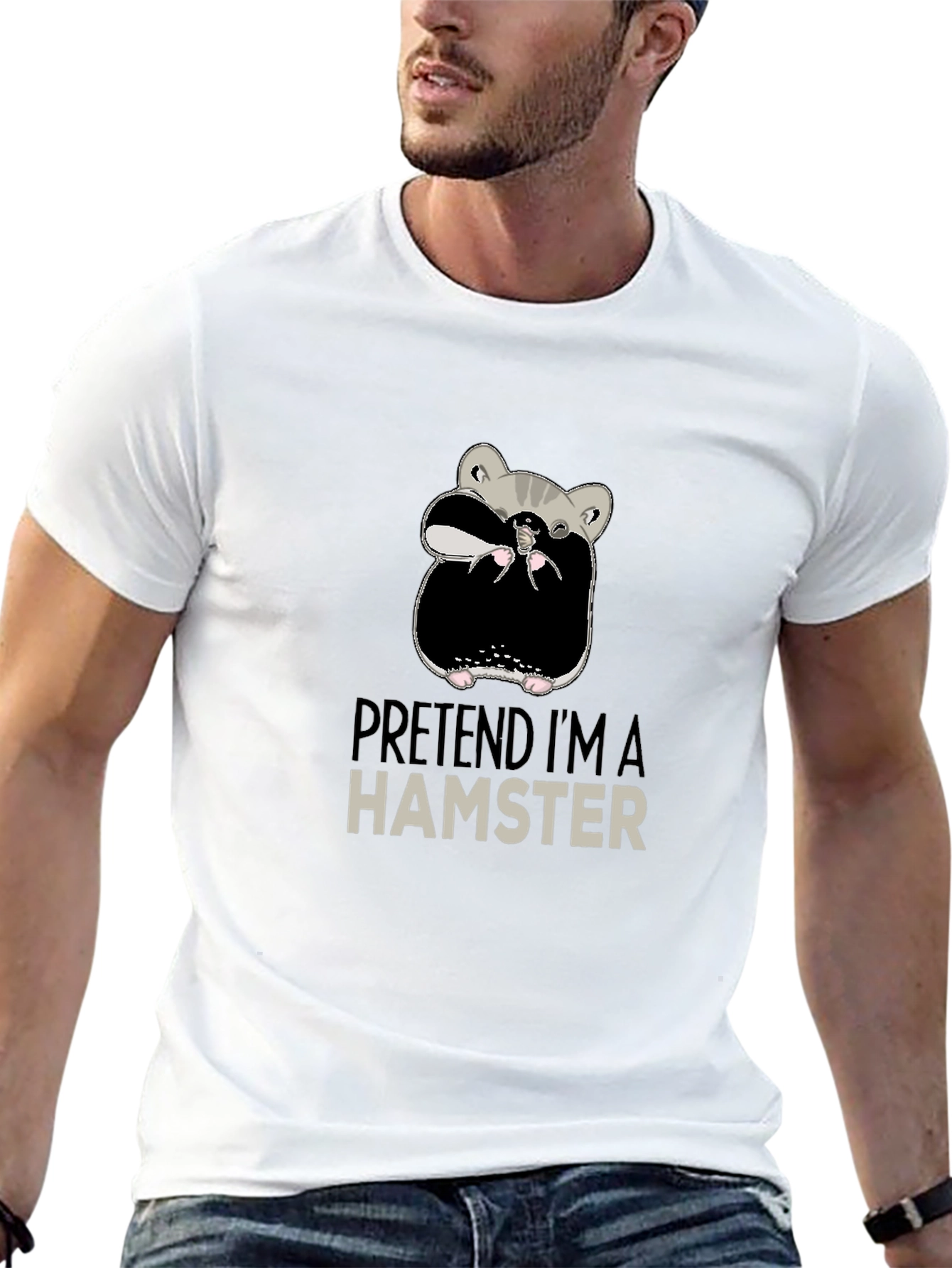 Pretend Im a Hamster Funny Novelty T-Shirt