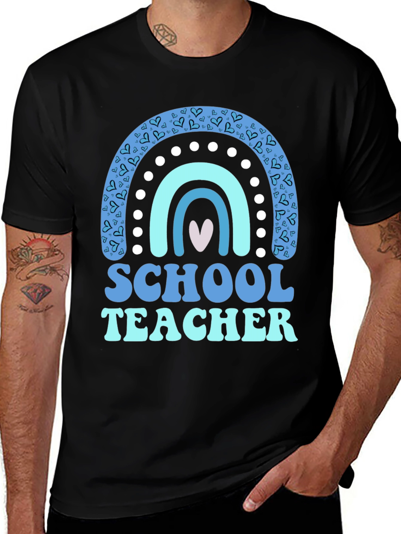 School Teacher Rainbow Graphic T-Shirt
