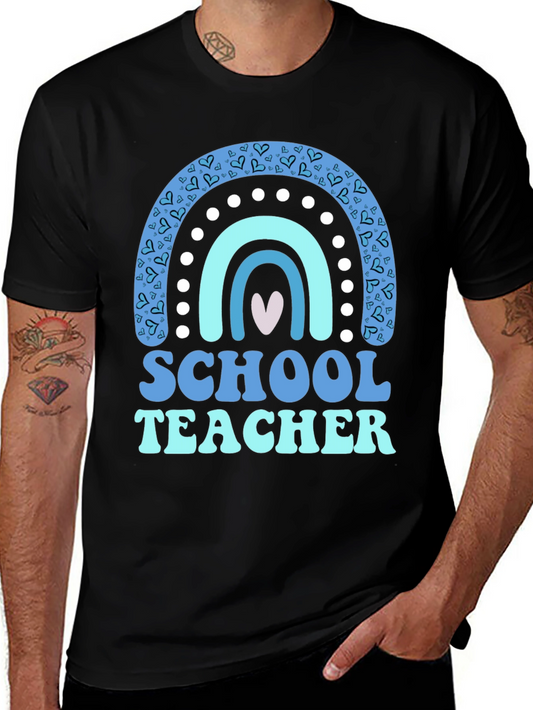 School Teacher Rainbow Graphic T-Shirt