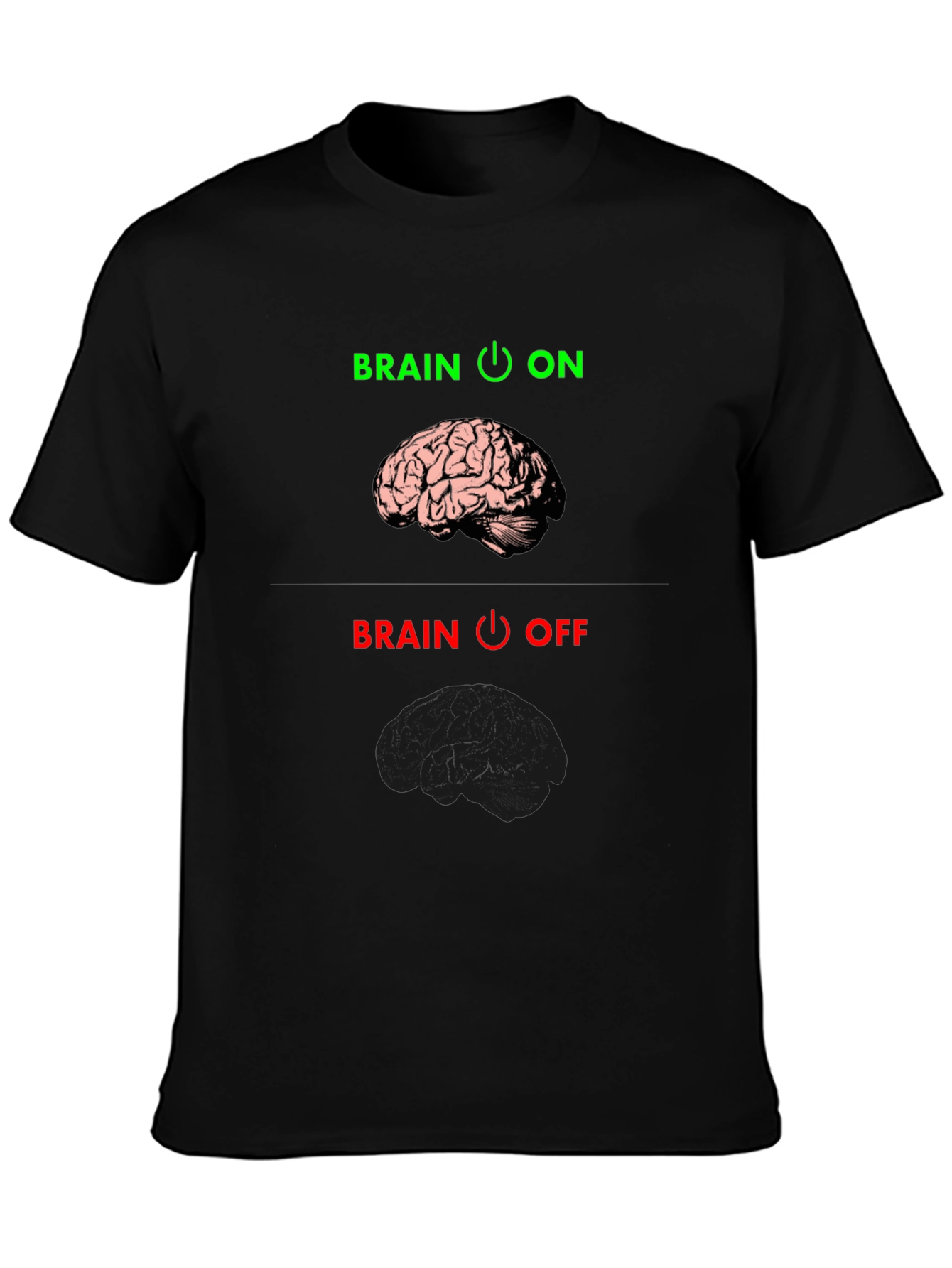 Brain On/Off Graphic Tee - Funny T-Shirt