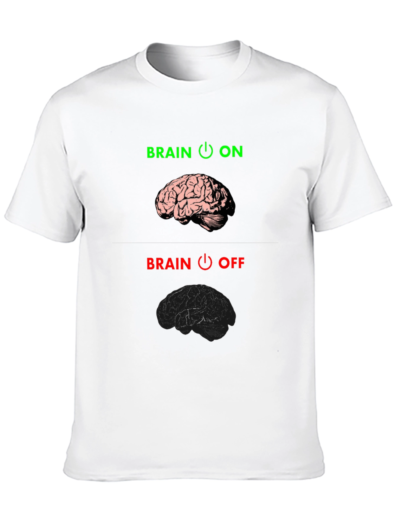 Brain On/Off Graphic Tee - Funny T-Shirt