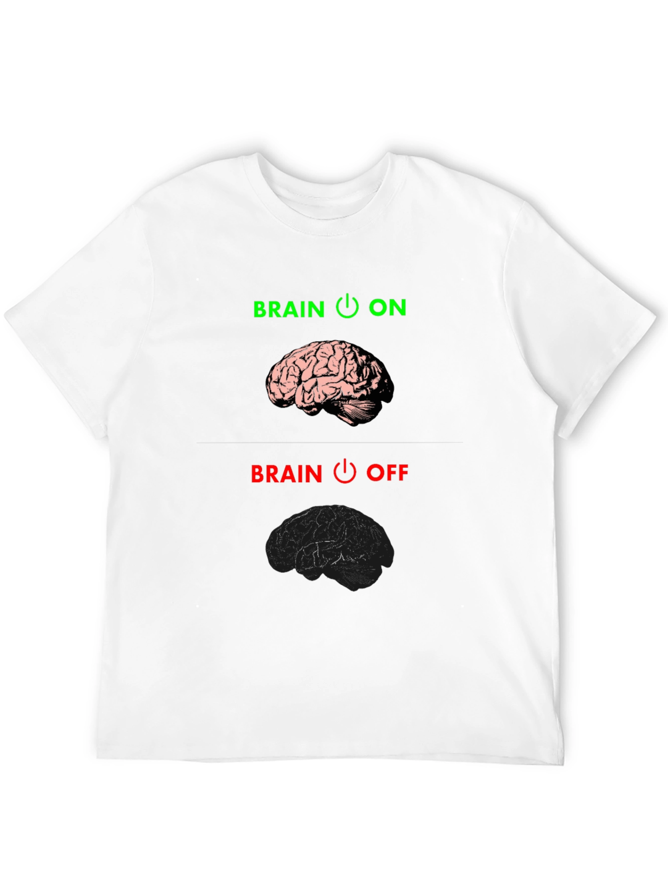 Brain On/Off Graphic Tee - Funny T-Shirt