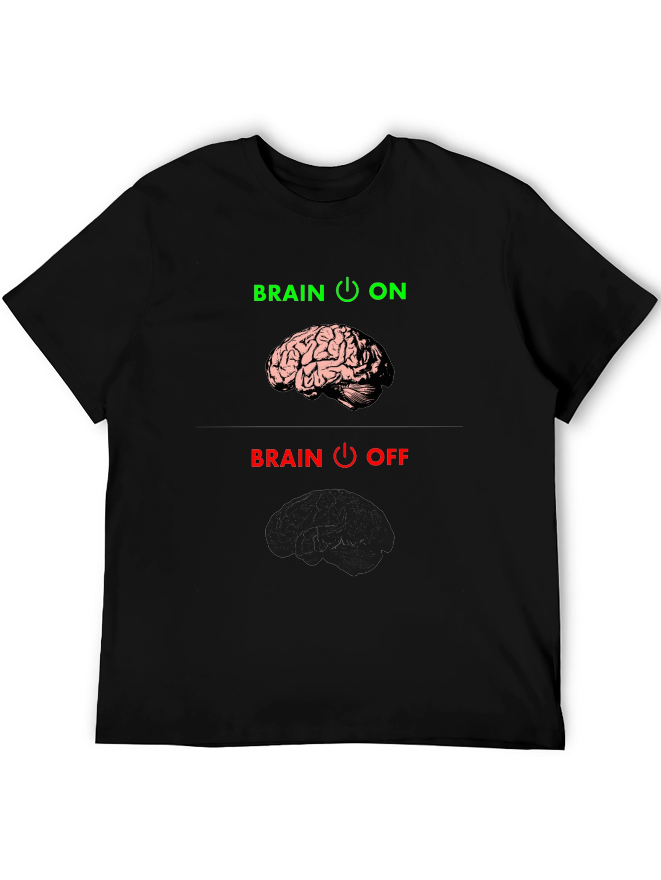 Brain On/Off Graphic Tee - Funny T-Shirt