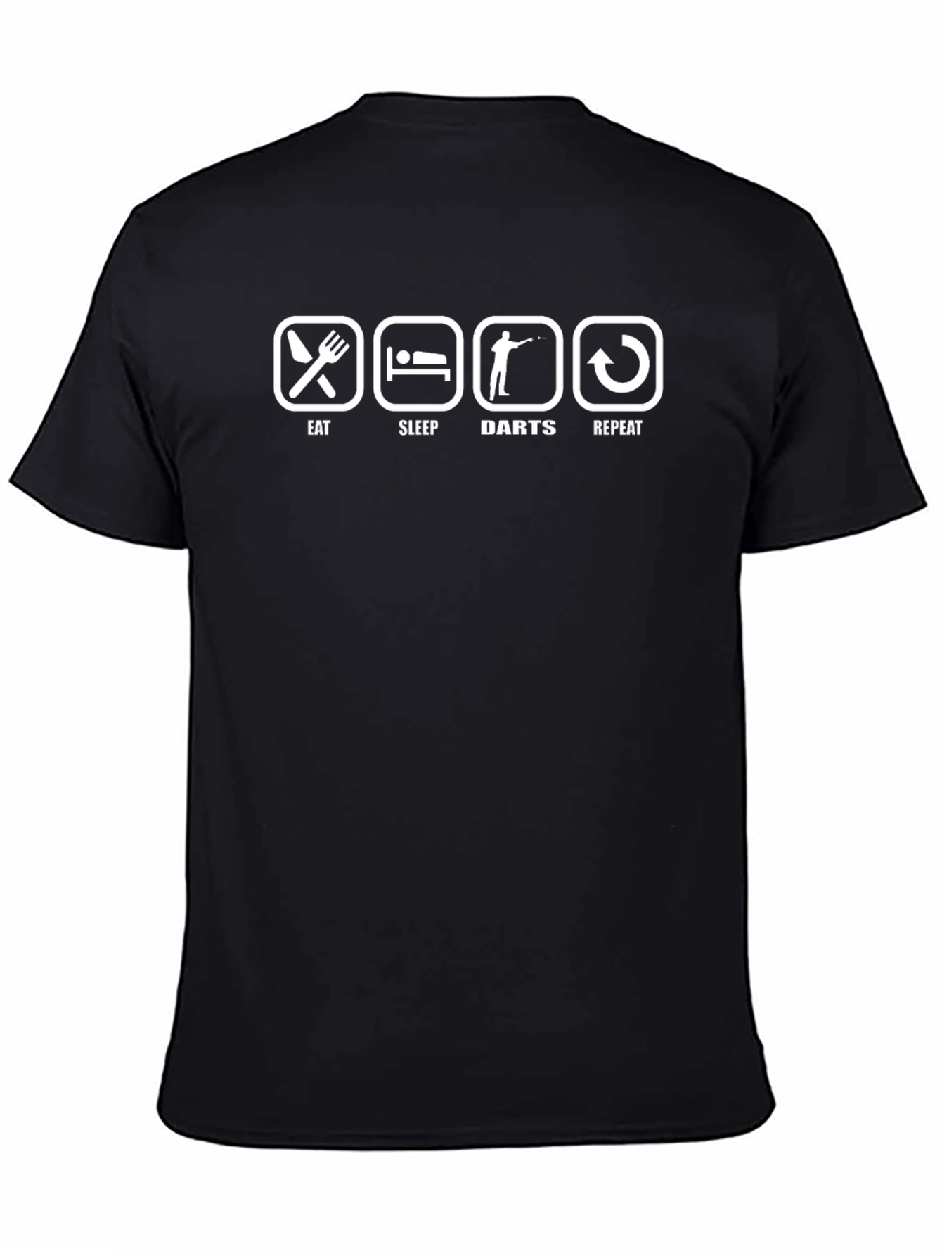Eat Sleep Darts Repeat T-Shirt - Black Tee