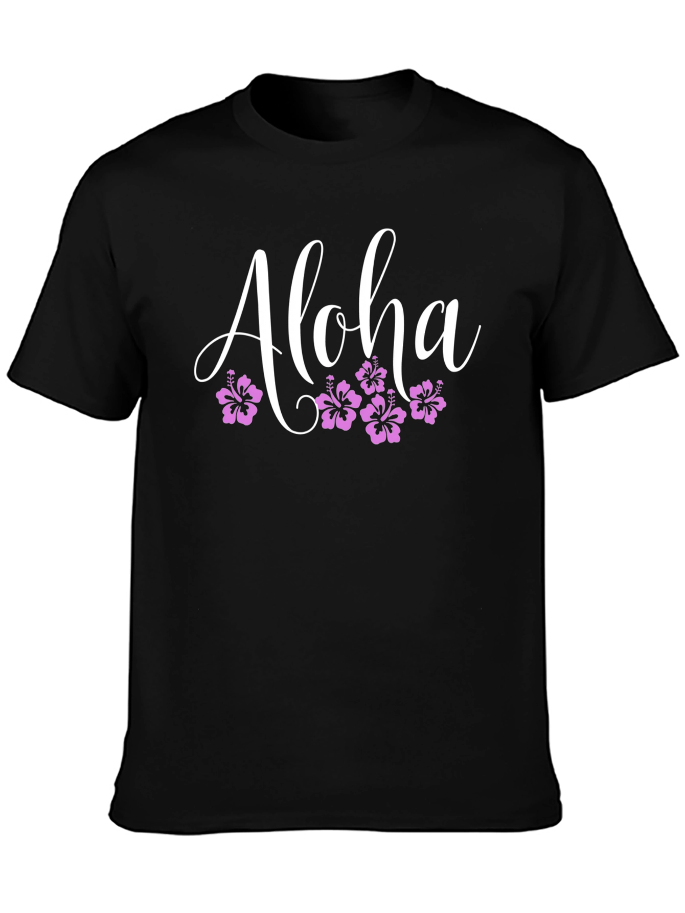 Aloha Floral Graphic Black T-Shirt