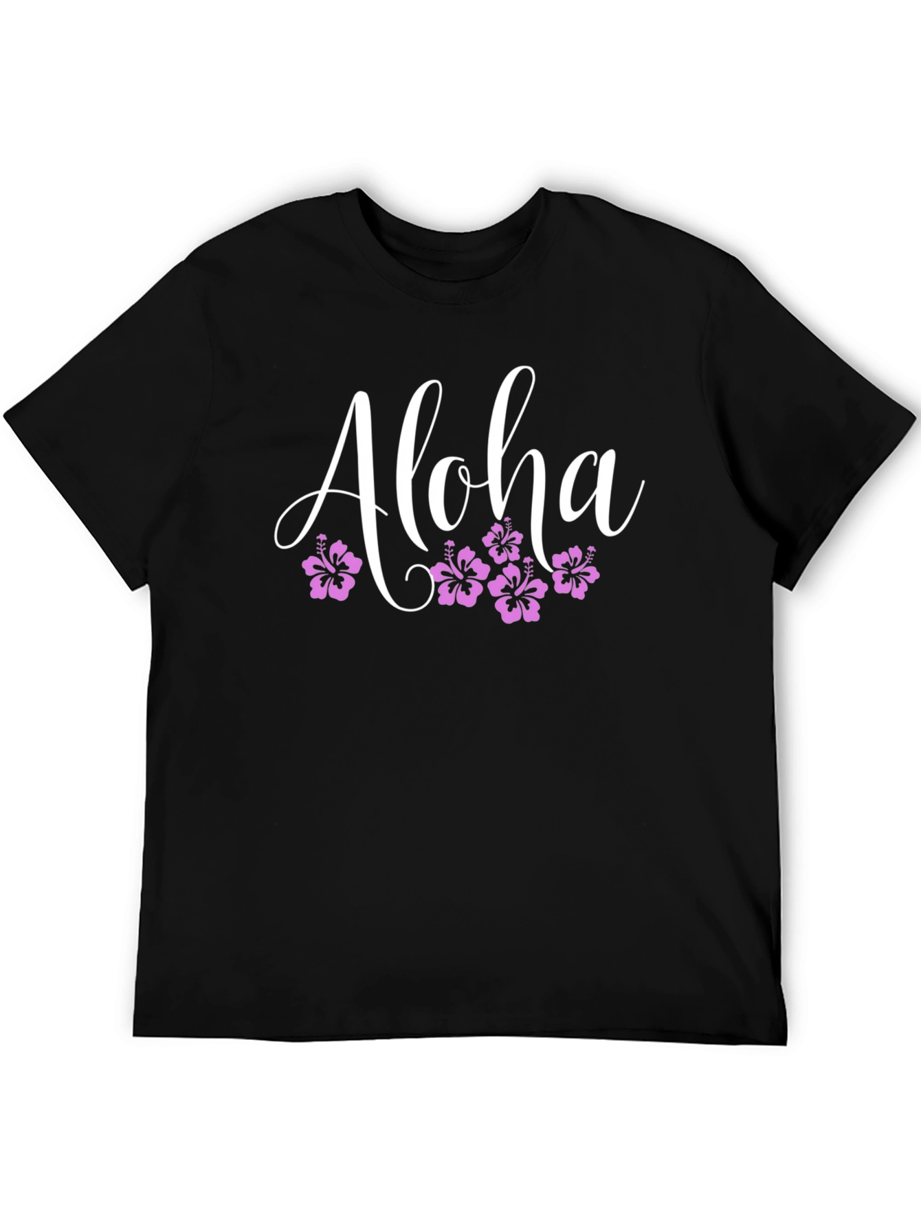 Aloha Floral Graphic Black T-Shirt
