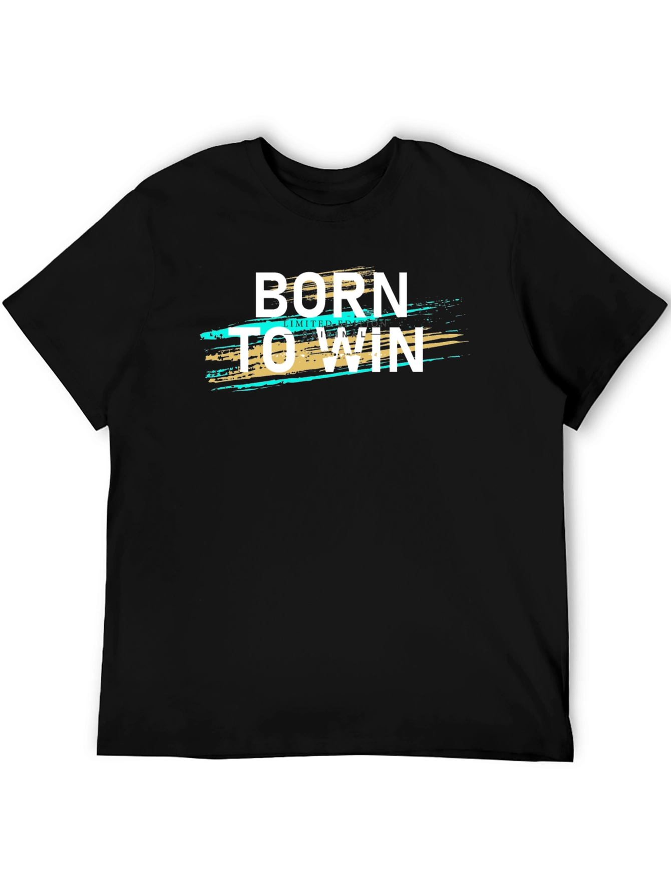 Born to Win Graphic Print Black T-Shirt