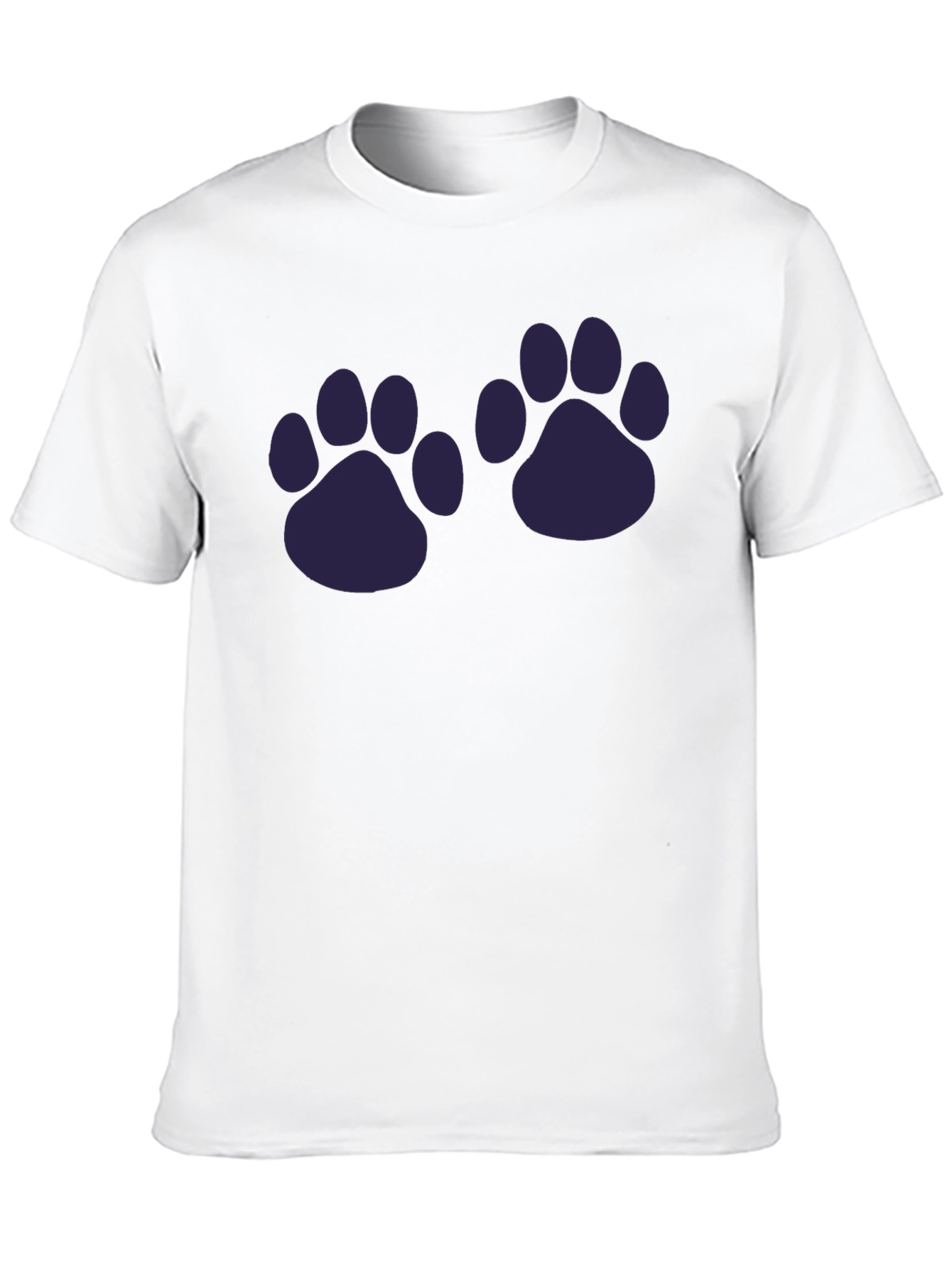 Paw Print Graphic T-Shirt - Casual Style